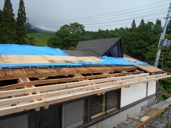 屋根雪害改修4