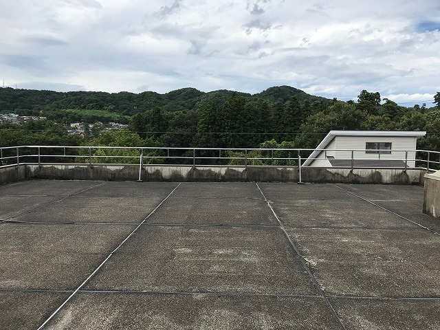 防水工事前の屋上の様子