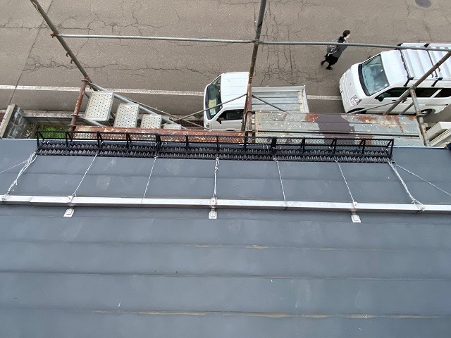 軒先の施工状況