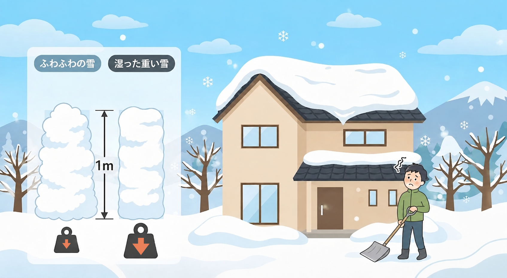 雪の重さの比較