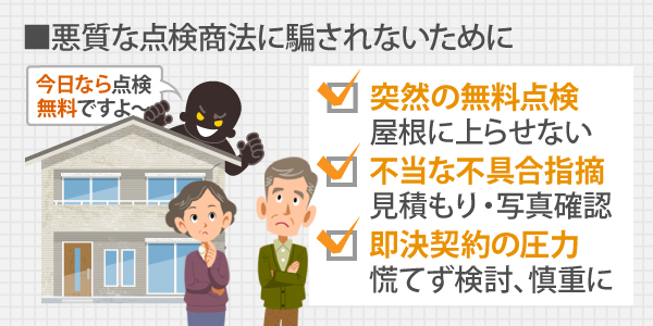 悪質な点検商法に騙されないために