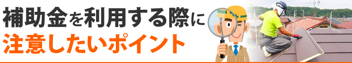 補助金を利用する際に注意したいポイント